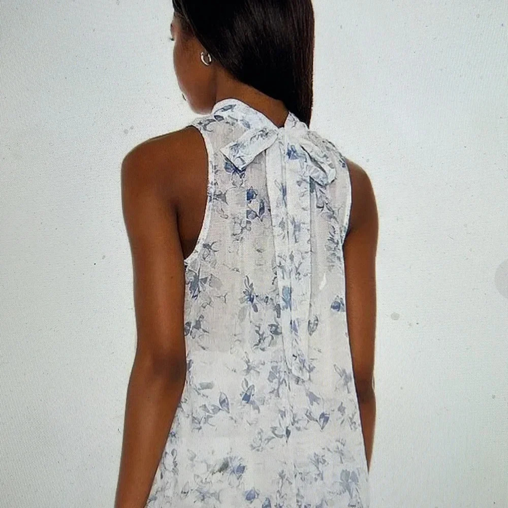 Bella Dahl Tie Neck Halter‎ Top Sz S